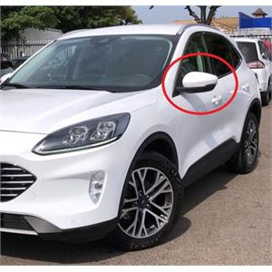 Wing Mirrors, Left Wing Mirror (electric, heated, primed cover, indicator, puddle lamp, power folding, WITHOUT blind spot warning) for Ford KUGA III, 2019 Onwards, 