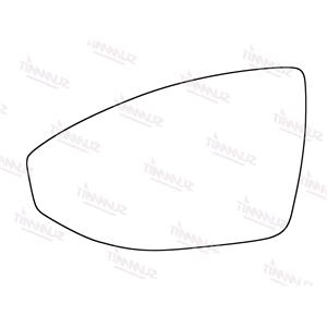 Wing Mirrors, Left Stick On Wing Mirror Glass for Audi A6 2018 Onwards, 
