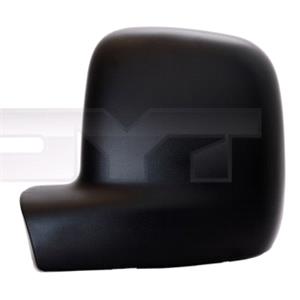 Wing Mirrors, Left Wing Mirror Cover (black, grained) for VW TRANSPORTER Mk V Flatbed, 2003 2010, 