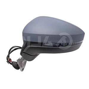 Wing Mirrors, Left Wing Mirror (Electric, Heated, Primed, Indicator Lamp) for Volkswagen TIGUAN 2016 Onwards, 