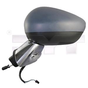 Wing Mirrors, Left Wing Mirror (electric, chromed arm, comes without indicator) for Citroen C3, 2009 Onwards, 