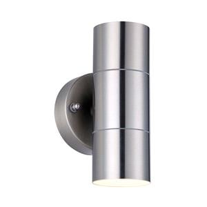 Garden Lights, Luceco IP54 Exterior Decorative Up Down Wall Light   Stainless Steel, Luceco