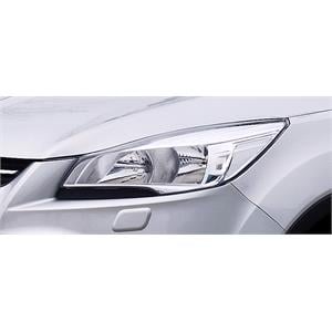 Lights, Left Headlamp (Halogen, Chrome Bezel, Takes H7 / H15 Bulbs, Supplied With Motor) for Ford KUGA 2013 2016, 