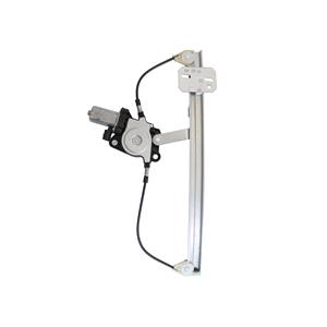 Window Regulators, Front Right Electric Window Regulator (with motor) for FIAT CINQUECENTO (170), 1991 1999, 2 Door Models, WITHOUT One Touch/Antipinch, motor has 2 pins/wires, AC Rolcar