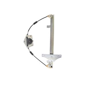 Window Regulators, Front Left Electric Window Regulator Mechanism (without motor) for Citroen C4 (LC_), 2004 2010, 4 Door Models, One Touch/AntiPinch Version, holds a motor with 6 or more pins, AC Rolcar