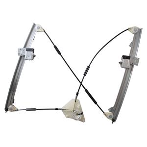 Window Regulators, Front Left Electric Window Regulator Mechanism (without motor,  door models) for VW Polo (9N_), 2001 2009, 2 Door Models, One Touch/AntiPinch Version, holds a motor with 6 or more pins, AC Rolcar