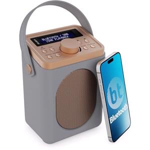 Electronics, Majority Little Shelford Portable DAB Radio with Bluetooth   Grey, Majority