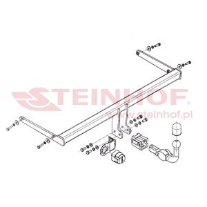Tow Bars And Hitches, Steinhof Automatic Detachable Towbar (horizontal system) for Mazda 2, 2007 2014, Steinhof