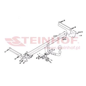 Tow Bars And Hitches, Steinhof Towbar (fixed with 2 bolts) for Mazda 6 Estate, 2013 2018, Steinhof