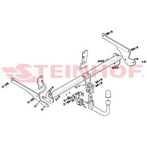 Tow Bars And Hitches, Steinhof Automatic Detachable Towbar (vertical system) for Mazda 3 Saloon, 2013 Onwards, Steinhof