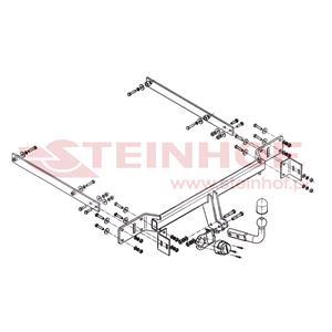 Tow Bars And Hitches, Steinhof Towbar (fixed with 2 bolts) for Mercedes C CLASS Saloon, 2007 2014, Steinhof