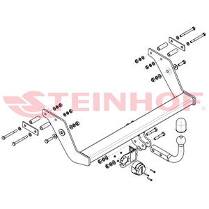 Tow Bars And Hitches, Steinhof Towbar (fixed with 2 bolts) for Mercedes VANEO, 2002 2005, Steinhof
