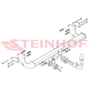 Tow Bars And Hitches, Steinhof Automatic Detachable Towbar (horizontal system) for Mercedes VITO Dualiner, 2014 Onwards, Steinhof