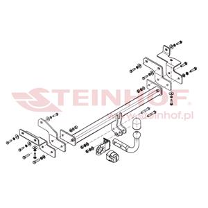 Tow Bars And Hitches, Steinhof Towbar (fixed with 2 bolts) for Mitsubishi LANCER Saloon, 2003 2008, Steinhof