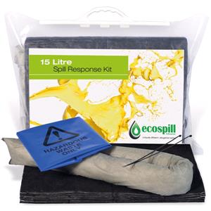 Oil Soak and Spill Control, Ecospill Maintenance Clip Top Spill Kit   15 Litre, ECOSPILL