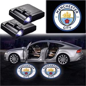 Car Logo Lights, Man City Car Door LED Puddle Lights Set (x2)   Wireless, 