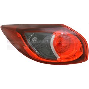 Lights, Left Rear Lamp (Outer, On Quarter Panel, Supplied Without Bulbholder) for Mazda CX 5 2011 to 2016, 