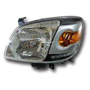 Lights, Left Headlamp (Halogen, Takes H4 Bulb, Silver / Black Bezel) for Mazda BT 50 2006 2008, 