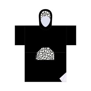 SUP Wear, MDNS Adult Poncho - Black Mozaic UNO, MDNS