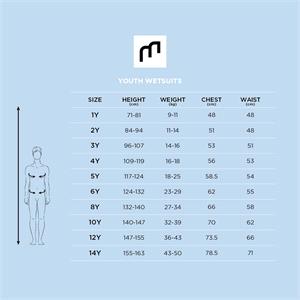 MDNS Pioneer Shorty 2|2mm Short Sleeve Youth Wetsuit - Navy and Orange - Size 10-M