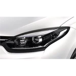 Lights, Left Headlamp (Halogen, Takes H7 / H7 Bulbs, Black Bezel, With Silver Brow, Original Equipment) for Renault MEGANE IV 2014 2016, 