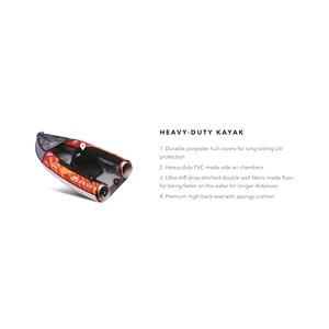 Aqua Marina Memba-390 Touring 12'10" 2-Person Kayak with DWF Deck - Kayak Paddle Set Included