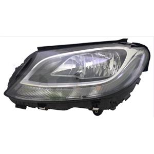 Lights, Left Headlamp (Halogen, Takes H7 / H7 Bulbs, With LED DRL, Supplied With Motor) for Mercedes C CLASS Estate 2013 on, 