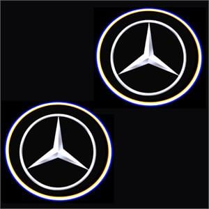 Special Lights, Mercedes Car Door LED Puddle Lights Set (x2) - WIreless , 