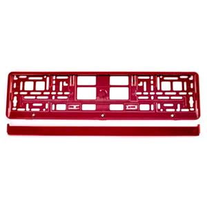 Registration Plates, Metallic Red Number Plate Holder, AMIO