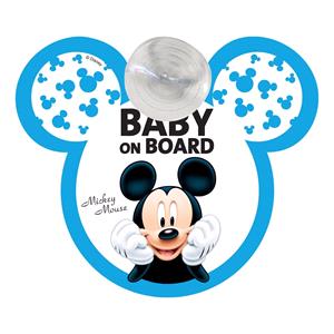 Kids Travel Accessories, Mickey Mouse Baby on Board Sign, 