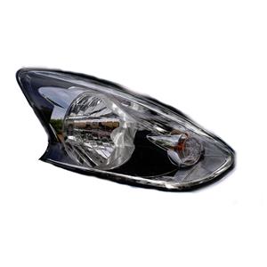 Lights, Right Headlamp (Halogen, Black Bezel, Takes H4 Bulb, Supplied With Motor) for Nissan MICRA IV 2013 on, 