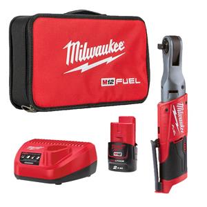 Tools, Milwaukee M12 Fuel 3/8" Cordless Ratchet Kit with 1x2.0Ah Battery, Milwaukee