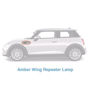 Lights, Left Wing Repeater Lamp (Amber) for Mini One/Cooper 5 Door 2014 on, 