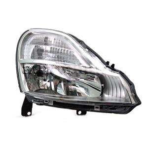 Lights, Right Headlamp (Without Cornering Lamp, Halogen, Takes H7 / H1 Bulbs, Supplied Without Motor, Original Equipment) for Renault MODUS 2008 on, 