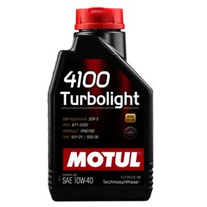 Engine Oils, Motul 4100 Turbolight 10W 40 Engine Oil   1 Litre, MOTUL