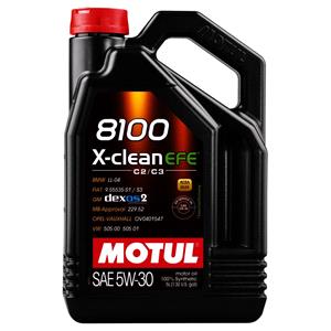 Motorbike Oils, Motul 8100 X Clean EFE 5W 30 Engine Oil   5 Litre, MOTUL