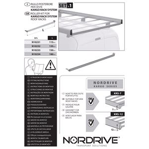 Roller kit for Nordrive Kargo Roof Rack - 135 cm long