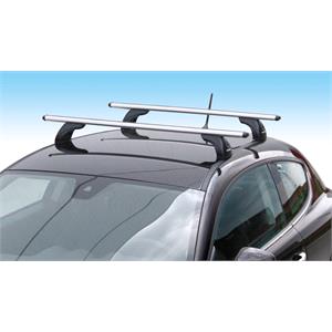 Complete set of aluminium roof bars, supplied with locks and keys