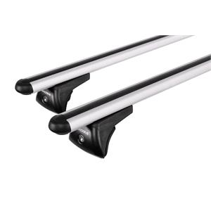 Roof Racks and Bars, Nordrive Alumia silver aluminium aero  Roof Bars for Hyundai SANTA FE IV 2018 Onwards (With Solid Integrated Roof Rails), NORDRIVE