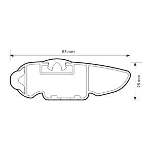 Complete set of Nordrive Silenzio CX Edge roof bars, supplied with locks and keys