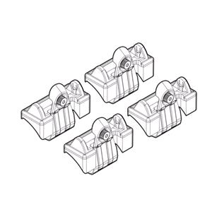 Complete set of aluminium roof bars, supplied with locks and keys