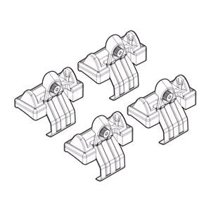 Complete set of steel roof bars, supplied with locks and keys