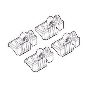 Complete set of aluminium roof bars, supplied with locks and keys