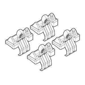 Complete set of steel roof bars, supplied with locks and keys