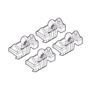 Complete set of steel roof bars, supplied with locks and keys