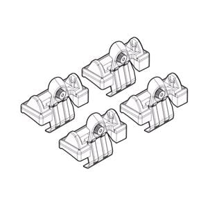 Complete set of steel roof bars, supplied with locks and keys