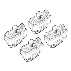 Complete set of wing shaped Nordrive Aluminium roof bars, supplied with locks and keys