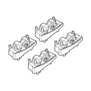Complete set of wing shaped Nordrive Aluminium roof bars, supplied with locks and keys