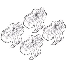 Complete set of Nordrive Silenzio roof bars, supplied with locks and keys