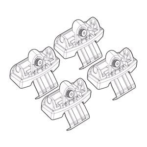 Complete set of Nordrive Silenzio roof bars, supplied with locks and keys